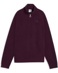 PUMA - Her Winterised Half-Zip Crew Sweatshirt - Lyst