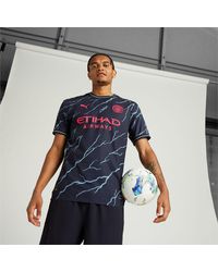 PUMA - Camiseta Auténtica Manchester City de La 3.a Equipación 23/24 - Lyst