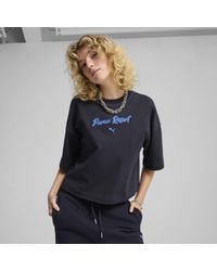 PUMA - T-Shirt Grafica Oversize Premium Ess Da Donna, Abbigliamento, New - Lyst