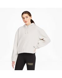 puma script sherpa overhead hoodie