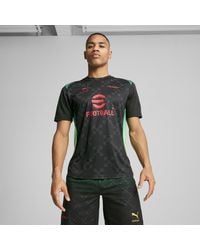 PUMA - Maglia Pre-Partita Ac Milan X Off-Bianco Da Uomo, Abbigliamento, Nero/Rosso - Lyst