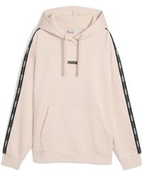 PUMA - Sudadera Con Capucha Tape Fleece Mujer, Ropa, Island Rosa - Lyst