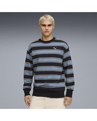 PUMA - Premium Ess Stripe Crew - Lyst