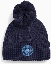 PUMA - Manchester City Essentials Beanie Hat Youth, Dark - Lyst