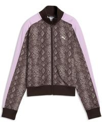 PUMA - T7 Snake Print Short Track Jacket - Lyst