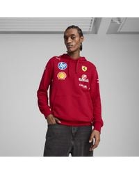 PUMA - Sudadera Con Capucha Scuderia Ferrari Hp 2025 Driver Para Hombre, Ropa, Dark Cherry - Lyst