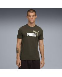 PUMA - T-Shirt Con Logo Bicolore Essentials N. 1 Da Uomo, Abbigliamento, Dark - Lyst
