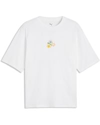 PUMA - Wardrobe Essentials Boxy Florals Grafisch T-Shirt Voor Maat - Lyst