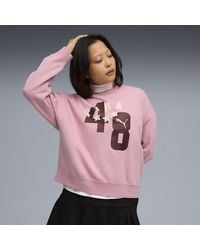 PUMA - Ess Double Up Crew - Lyst