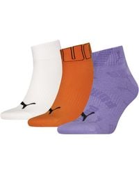 PUMA - Korte Sokken Van Mesh Met Logo (Set Van 3 Paar) Maat - Lyst