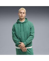 PUMA - Elevated Essentials Acid Wash Fleece Hoodie - Lyst