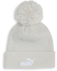 PUMA - Ribbed Pom Pom Beanie Hat - Lyst