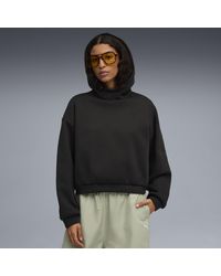 PUMA - Felpa Con Cappuccio Oversize Wardrobe Essentials Da Donna, Abbigliamento, Nero - Lyst