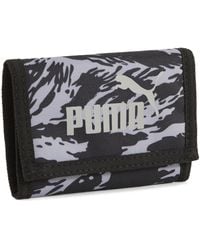 PUMA - Cartera Con Estampado Integral Phase, Accesoiros, Negro/Gris Echo/Camou - Lyst