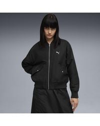 PUMA - T7 Satin Bomberjacke Damen, Kleidung - Lyst