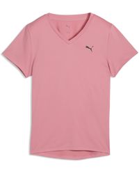 PUMA - Trainingsshirt W TAD ESSENTIAL VNECK TEE Kurzarmshirt, mit V-Ausschnitt, für Sportmode - Lyst