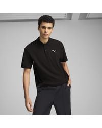 PUMA - Wardrobe Essentials Relaxed Pique Polo Shirt - Lyst
