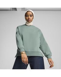 PUMA - Wardrobe Essentials Oversized Crew Sweatshirt - Lyst