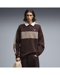 PUMA - T7 Relaxed Polo Crew Neck Sweatshirt - Lyst