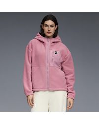 PUMA - Polar Fleece Hooded Fleece Jacket - Lyst