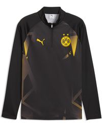 PUMA - Borussia Dortmund Warmup Quarter-Zip Top - Lyst