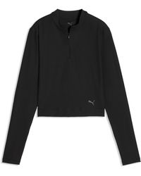PUMA - Cloudspun Quarter-Zip Long Sleeve Top - Lyst