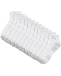 PUMA - Half-Terry Quarter Length Crew Socks (6 Pairs) - Lyst