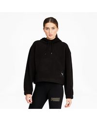 puma script sherpa overhead hoodie