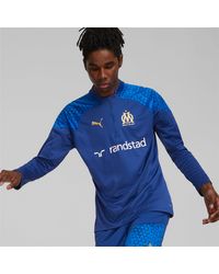 PUMA - Olympique De Marseille Football Training Quarter-zip Shirt - Lyst