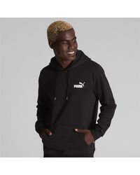 PUMA - Essentials Small Logo Hoodie Hooded Top Cotton - Lyst