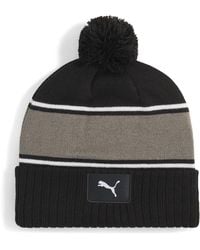 PUMA - Gorro Beanie Con Pompón Sport, Accesoiros, Negro - Lyst