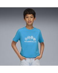 PUMA - Olympique De Marseille Ftblculture T-Shirt Teenager, Kleidung, Azure/Weiß - Lyst