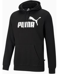 PUMA Fluffy Logo Hoodie in Black for Men | Lyst UK