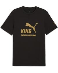 PUMA - Rc Lens King T-Shirt Met Logo Voor Zwart/Goud, Maat - Lyst