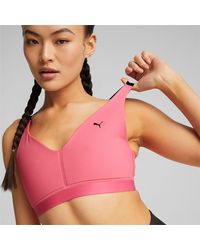 Damen Bekleidung Dessous BHs PUMA Low Impact Elite Sport-BH mit Trägern in Pink 