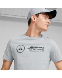 PUMA Mercedes-AMG Petronas Motorsport F1 Essentials Logo T-Shirt - Grau