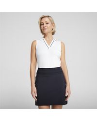 PUMA - Cloudspun Ärmelloses Golf Poloshirt mit Paspel - Lyst