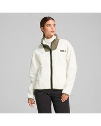 PUMA - Charley Full-Zip Fleece Golf Top Warm/Dark Sage - Lyst