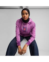 PUMA - Wardrobe Ess Floral Pack Relaxed Verwassen Hoodie Met Print Voor - Lyst