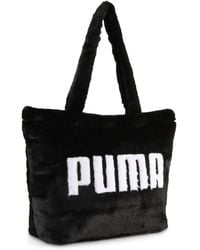 PUMA - Up Faux Fur Tote Bag - Lyst