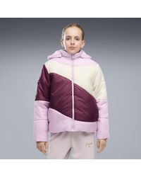 PUMA - Giacca Imbottita Trapuntata Dal Taglio Morbido Per Ragazzi, Abbigliamento, Rosa - Lyst