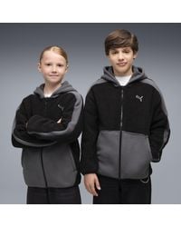 PUMA - Felpa Essentials Elevated Invernale Dal Taglio Morbido Per Ragazzi, Abbigliamento, Nero - Lyst