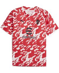 PUMA - Ac Milan Aufwärmtrikot Herren, Sport, /Rot - Lyst