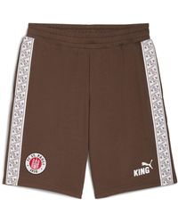 PUMA - Fc St. Pauli King Sweatshort Voor Wit/Bruin, Maat - Lyst