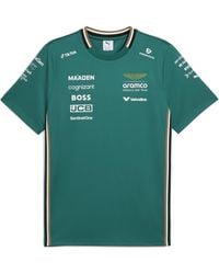 PUMA - T-Shirt X Aston Martin Aramco F1 Team Replica Da Uomo, Abbigliamento, Verde - Lyst