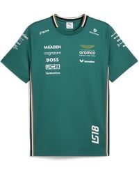 PUMA - T-Shirt X Aston Martin Aramco F1 Team Replica Stroll Da Uomo, Accessori, Verde - Lyst