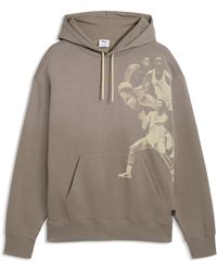 PUMA - Memory Lane Fleece Relaxed Basketball Hoodie - Lyst