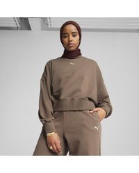 PUMA - WARDROBE ESS Oversized-Crewneck - Lyst