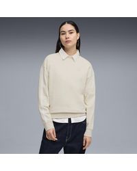 PUMA - Essentials Elevated Sweatshirt Mit Rundhalsausschnitt Damen, Kleidung - Lyst