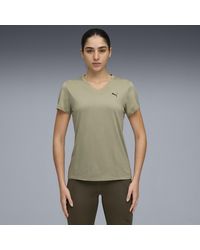 PUMA - Camiseta Cuello De Pico Tad Essentials Para Mujer, Ropa, Lux Army - Lyst